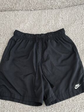 Nike Black Men's Training Shorts with White Swoosh